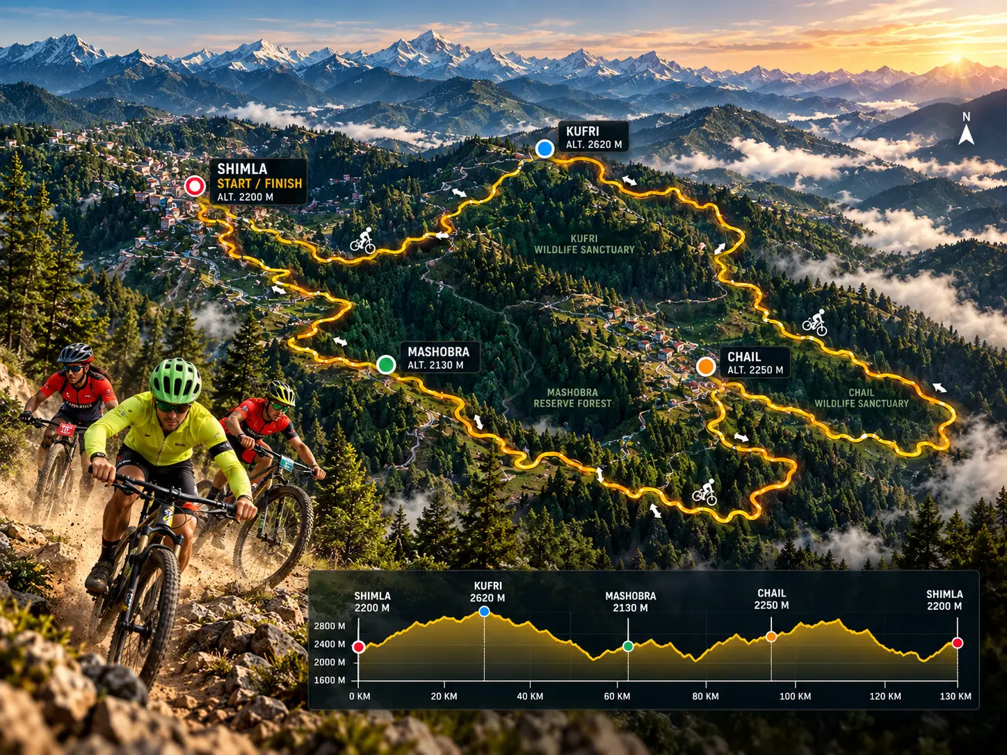 MTB Shimla 2026 route map